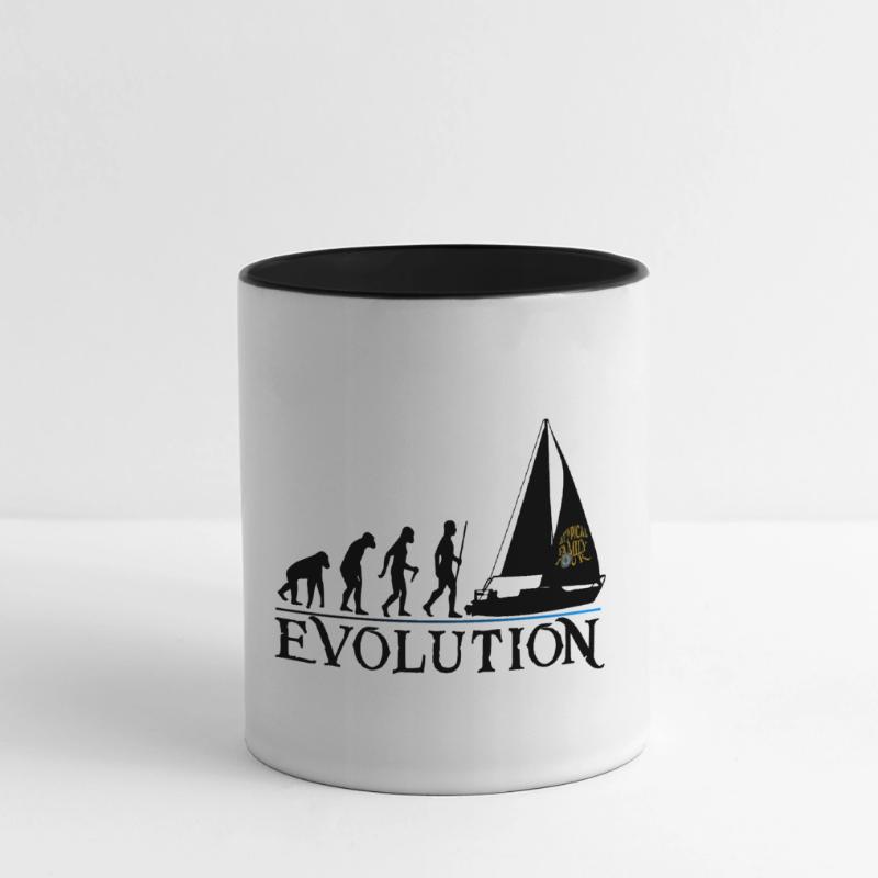Evolution version noir Mug panoramique contrasté et blanc
