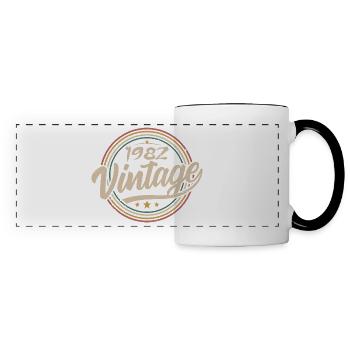 1982 Vintage 1982 Geburtstagsgeschenk - Retro Stil 1982 - Panoramatasse - Weiß/Schwarz - Vorne