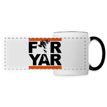Faroe Islands logo - Panoramic Mug - white/black - Front