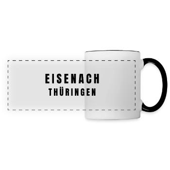 Eisenach, Thuringe - Mug panoramique contrasté et blanc - blanc/noir - Devant