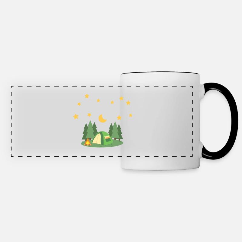 5 Million Star Hotel - Tent under the stars - Panoramic Mug - white/black