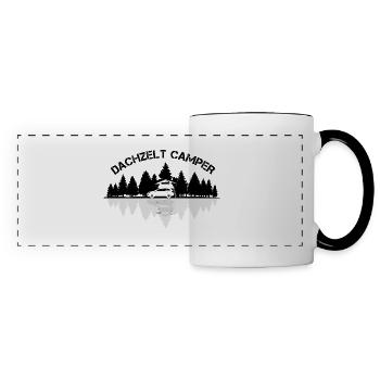 Dachzelt Camper Geschenkidee Weihnachten - Panoramatasse - Weiß/Schwarz - Vorne