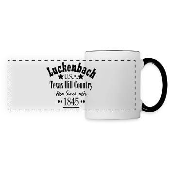 Luckenbach Texas Hill 1845 - Panoramatasse - Weiß/Schwarz - Vorne