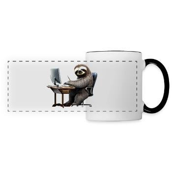Büro Faultier - Panoramatasse - Weiß/Schwarz - Vorne