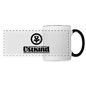 Ostkind mit DDR Logo - Panoramatasse - Weiß/Schwarz - Vorne