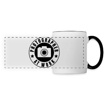 Photographer at work - Mug panoramique contrasté et blanc - blanc/noir - Devant