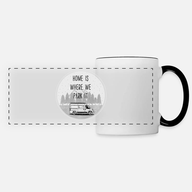 Home is where we park it - Panoramic Mug - white/black