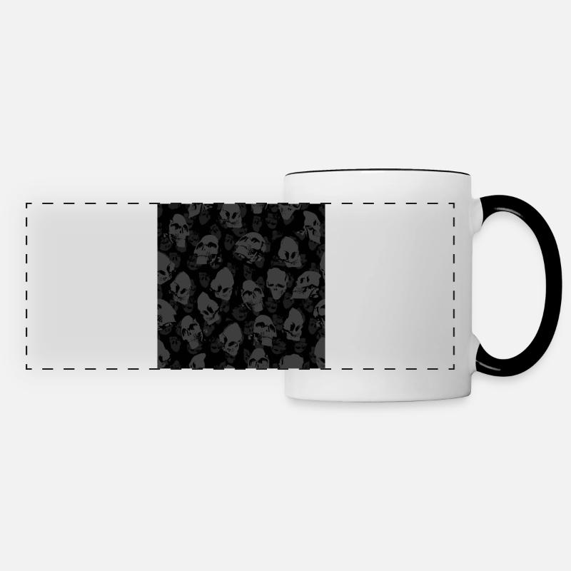 Skull - Panoramic Mug - white/black
