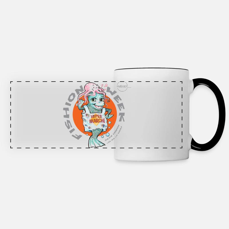 Fishion Week by . Nemo - Panoramic Mug - white/black