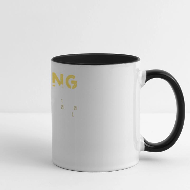 Coden Statement Développeur Programmeur Scripting Mug panoramique contrasté et blanc