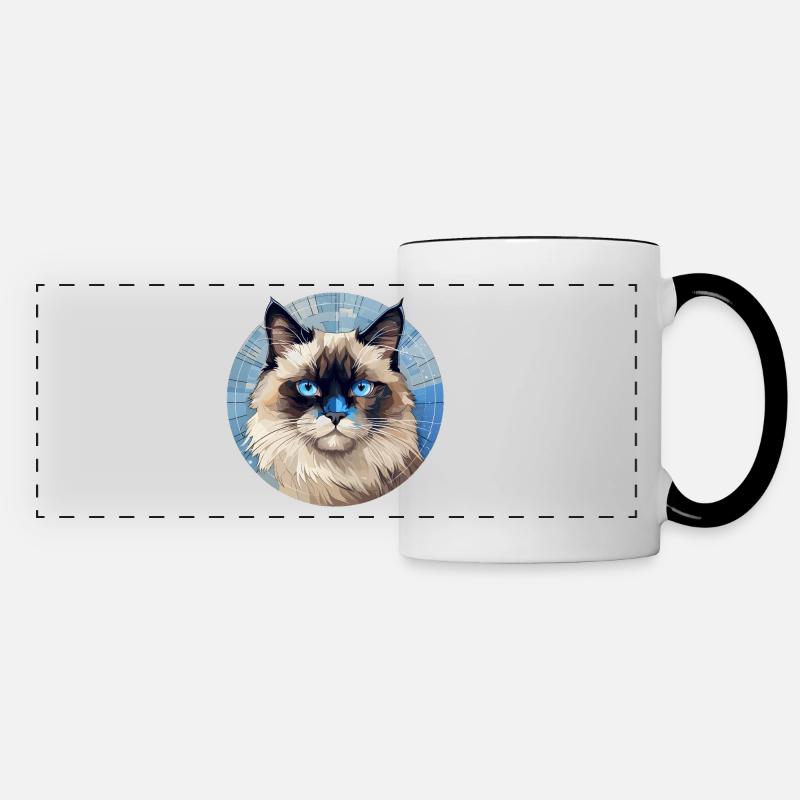 Ragdoll Cat - Panoramic Mug - white/black