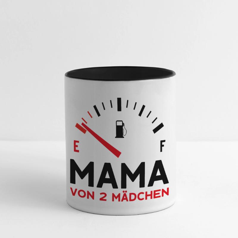 MAMA 2 TÖCHTER MUTTERTAG MUTTER ZWEI MÄDCHEN Panoramatasse