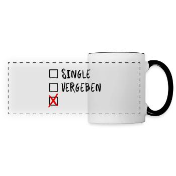 Single Vergeben Anpassen - Panoramatasse - Weiß/Schwarz - Vorne