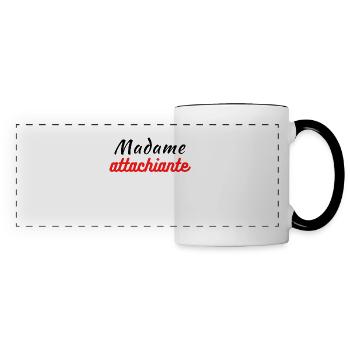 Madame attachiante - Mug panoramique contrasté et blanc - blanc/noir - Devant