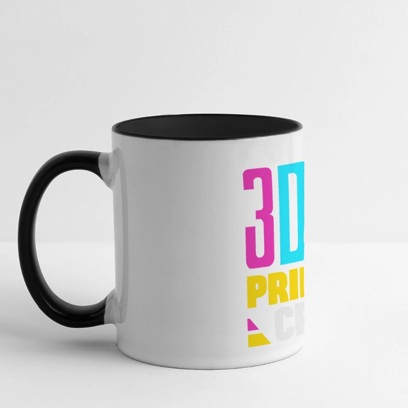 Équipe de robotique spatiale d’impression 3D Crew Maker Drôle Mug panoramique contrasté et blanc