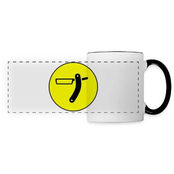 Shaving Barber Circle - Panoramic Mug - white/black - Front