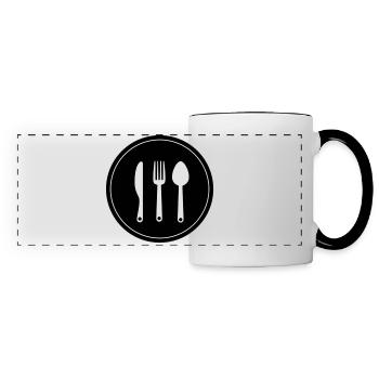 Fork cutlery - Panoramic Mug - white/black - Front