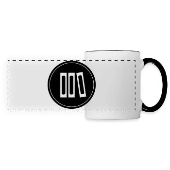 Lire des livres - Mug panoramique contrasté et blanc - blanc/noir - Devant