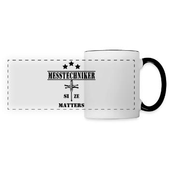 Messtechniker Size Matters Black - Panoramatasse - Weiß/Schwarz - Vorne