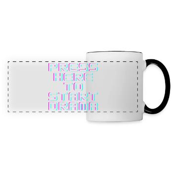 Cliquez ici pour commencer le drame - Mug panoramique contrasté et blanc - blanc/noir - Devant