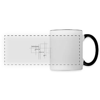 Reminder: Jesus loves you - Christian design grid - Panoramic Mug - white/black - Front