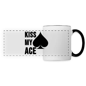 Poker Shirt Poker PokerFace Ass Casino Gift - Panoramic Mug - white/black - Front