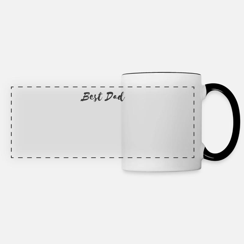 Dad Daddy Superdad - Panoramic Mug - white/black