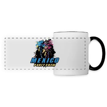 Mexico Party Crew Holiday Saying - Panoramic Mug - white/black - Front
