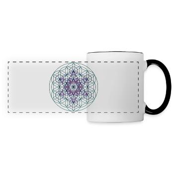 Flower of Life with Metatron Cube 1 - Panoramic Mug - white/black - Front