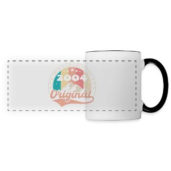 Cadeau Anniversaire 2004 Femme | Née en 2004 - Mug panoramique contrasté et blanc - blanc/noir - Devant