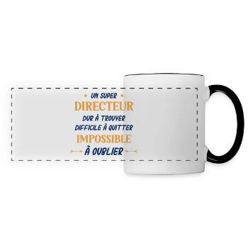 Un super directeur dur a trouver - Mug panoramique contrasté et blanc - blanc/noir - Devant