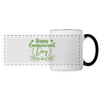 Journée mondiale de l’environnement - Mug panoramique contrasté et blanc - blanc/noir - Devant