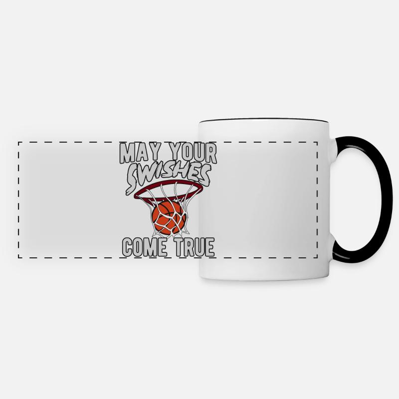 Basketteur - Mug panoramique contrasté et blanc - blanc/noir