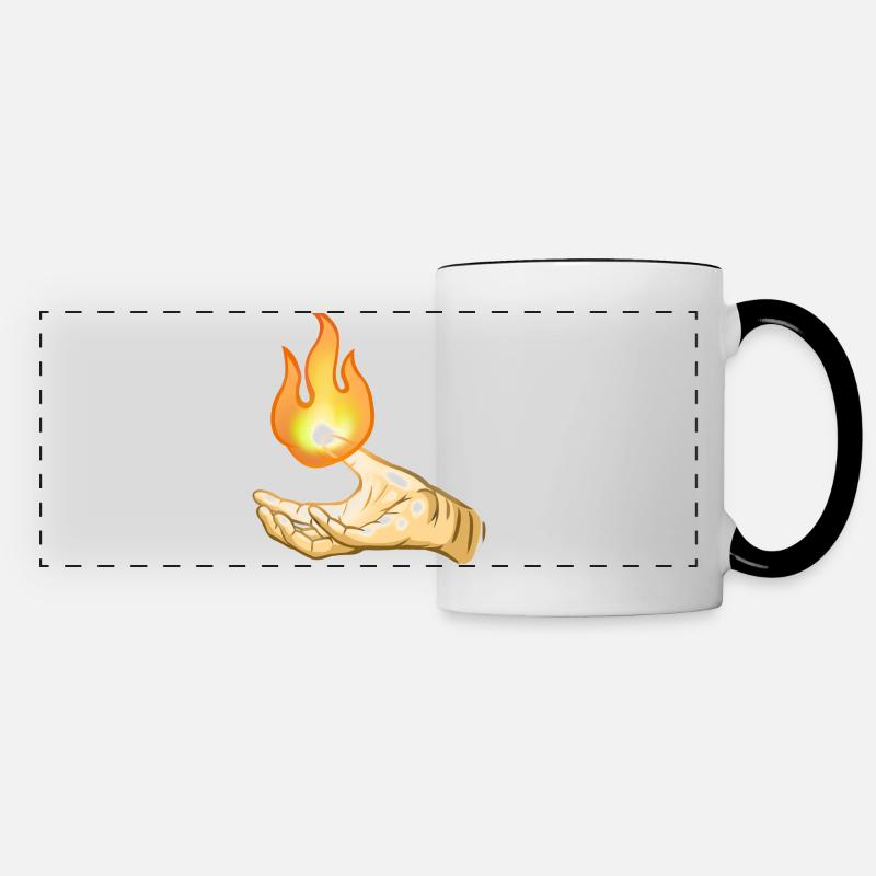Flame - Panoramic Mug - white/black