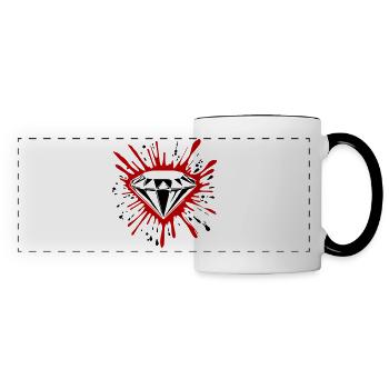 Diamond, Symbol, Gemstone - Panoramic Mug - white/black - Front