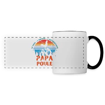 daddy hen gift t shirt daddy hen authentic - Panoramic Mug - white/black - Front