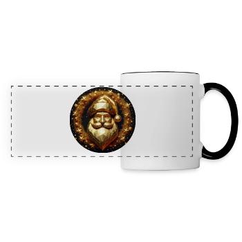 Golden Santa Claus - Panoramic Mug - white/black - Front