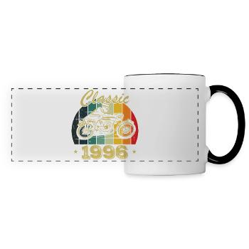 Cadeau D’anniversaire Classique vintage Né en 1996 - Mug panoramique contrasté et blanc - blanc/noir - Devant