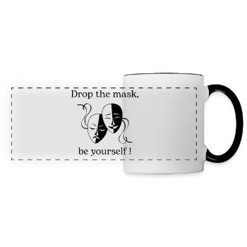 Cadeau confiance en soi - Mug panoramique contrasté et blanc - blanc/noir - Devant
