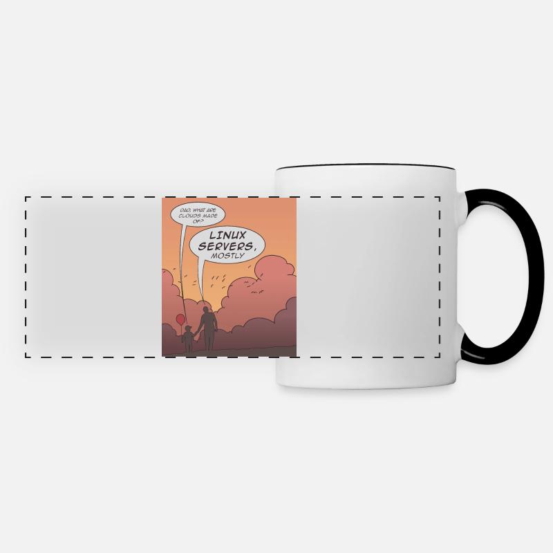Funny coding programming languages design - Panoramic Mug - white/black