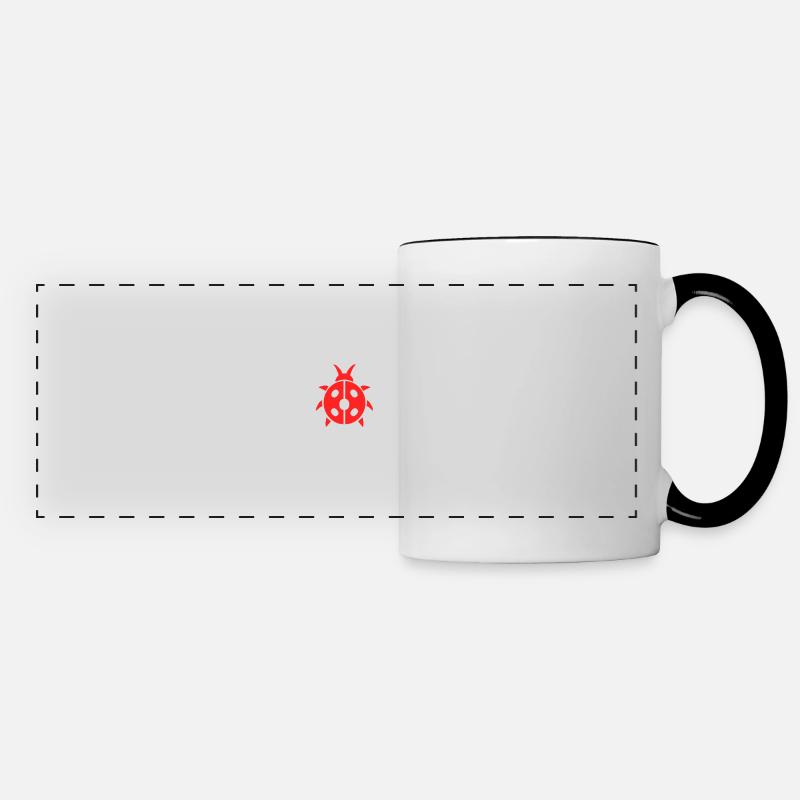 coccinelle - Mug panoramique contrasté et blanc - blanc/noir