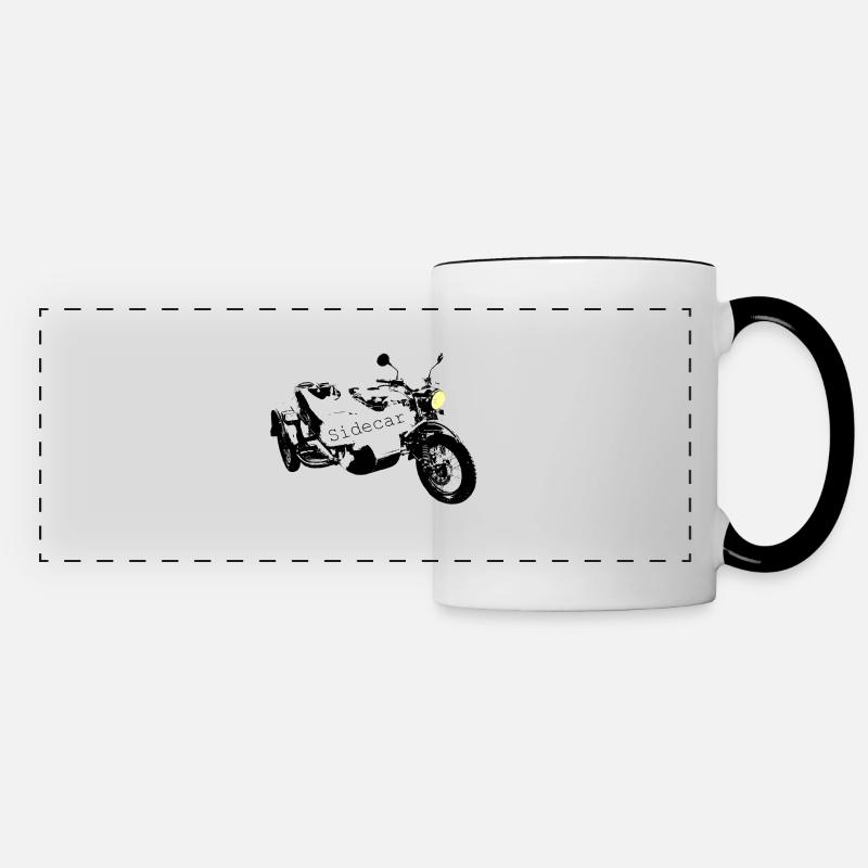 Ural Sidecar with lamp, the patch for the fan - Panoramic Mug - white/black