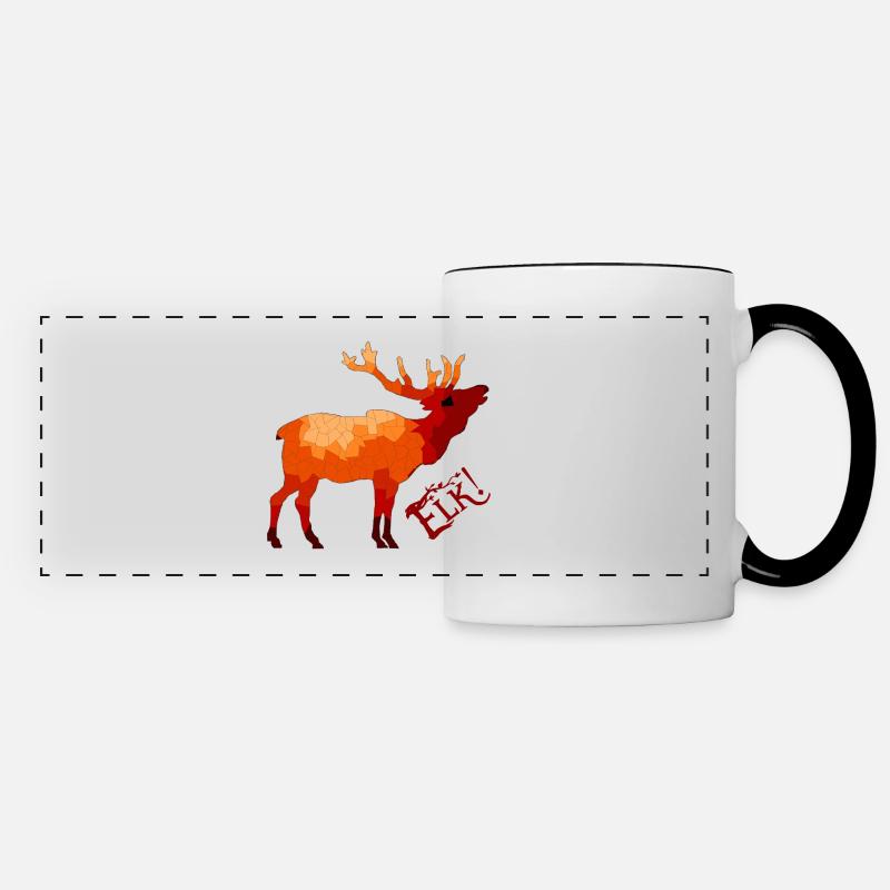 Elk! #1 - Panoramic Mug - white/black