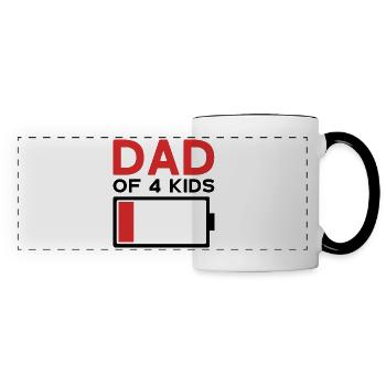 DAD OF 4 KIDS - Panoramatasse - Weiß/Schwarz - Vorne
