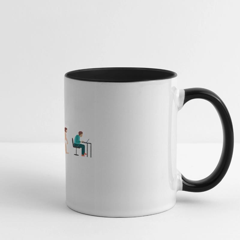 Evolution Developer Programmer Geschenkidee Panoramatasse