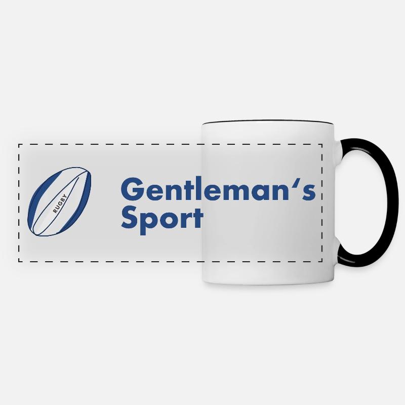 RUGBY GENTLEMAN - Panoramic Mug - white/black