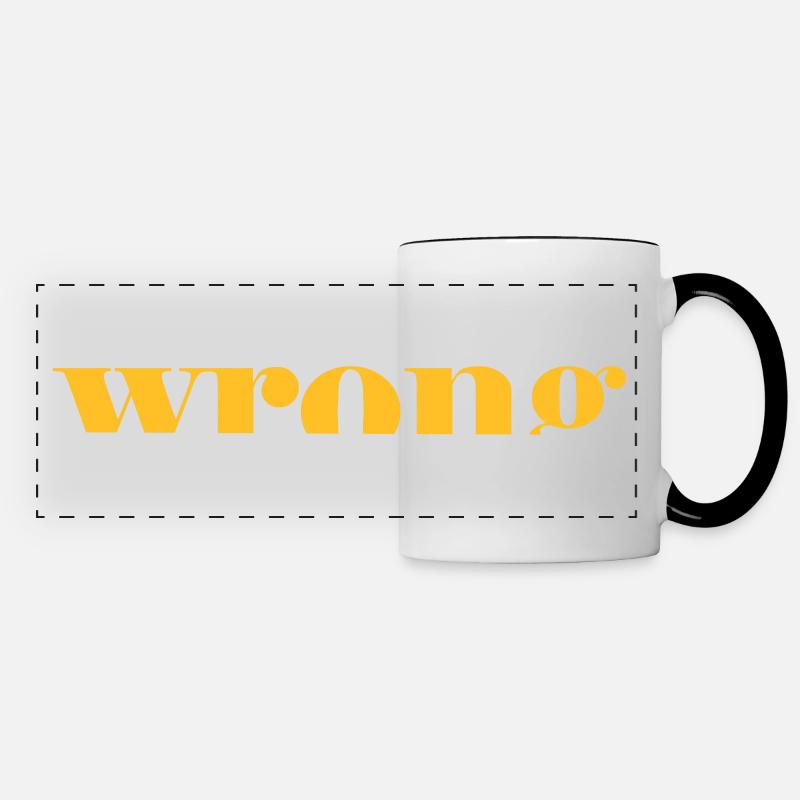 Wrong - Panoramic Mug - white/black