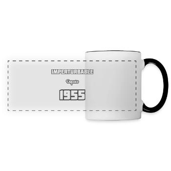 Année de naissance / Birth year - 1955 - Mug panoramique contrasté et blanc - blanc/noir - Devant