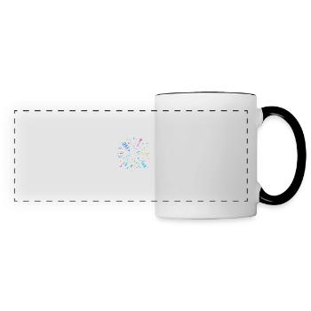 I Can't I Paint on Confetti - Humor - Panoramic Mug - white/black - Front