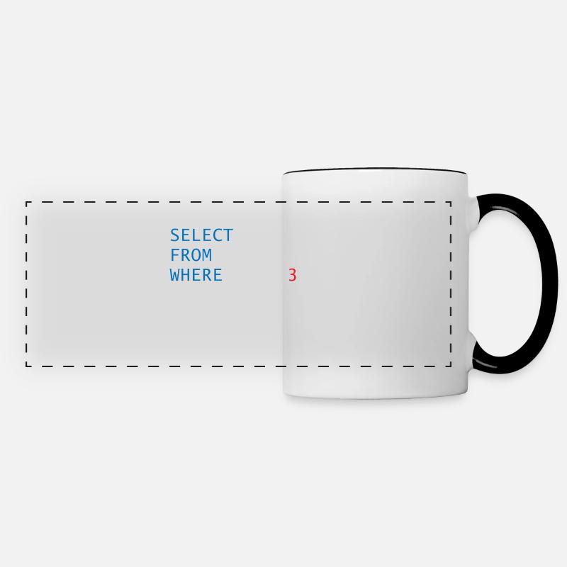 Doigt de code - Mug panoramique contrasté et blanc - blanc/noir